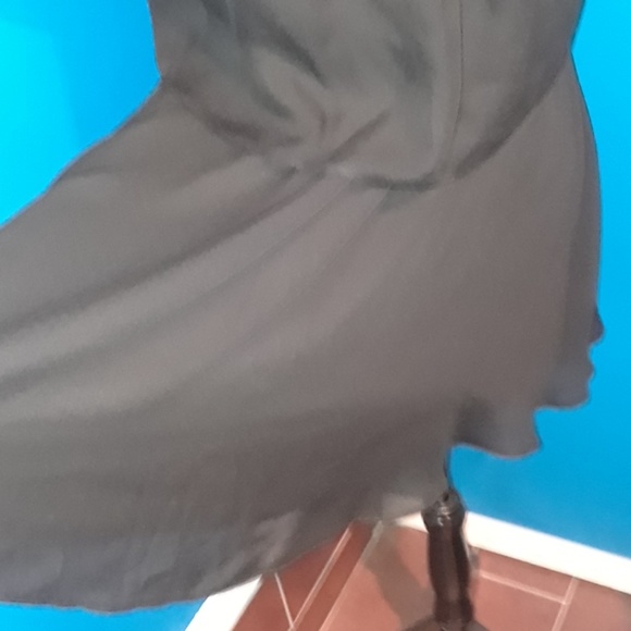 ASOS Black Faux Crop top Layered short Dress - Picture 7 of 8